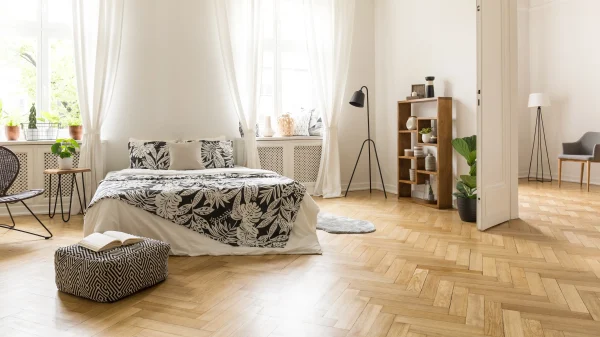 Bepoke herringbone pattern hardwood flooring