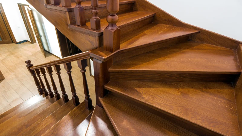 Bespoke hardwood flooring stylish staircase